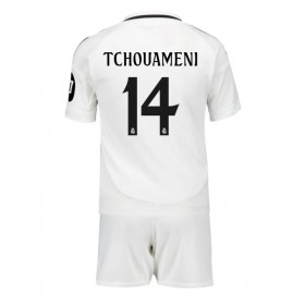 Real Madrid Aurelien Tchouameni #14 Replica Home Minikit 2024-25 Short Sleeve (+ pants)